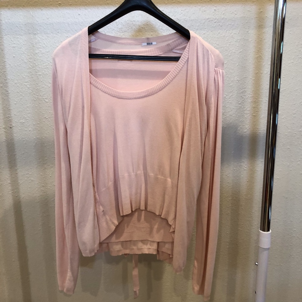 Wolford pink shirt and sweater duo